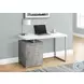 7648 White And Silver 48" Computer Desk
