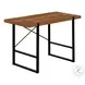 7655 Walnut And Black 48" Computer Desk