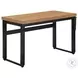 7677 Brown And Black Adjustable Height Computer Desk