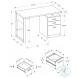 7690 White 48" Computer Desk