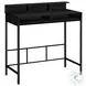 7700 Black Computer Desk With Hutch