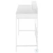 7701 White Computer Desk With Hutch