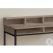 7702 Dark Taupe Computer Desk With Hutch