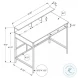 7702 Dark Taupe Computer Desk With Hutch