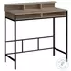 7702 Dark Taupe Computer Desk With Hutch