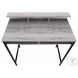 7703 Grey Computer Desk With Hutch