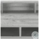 7703 Grey Computer Desk With Hutch