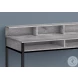 7703 Grey Computer Desk With Hutch