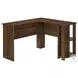 7721 Dark Walnut L Shaped Computer Desk
