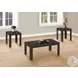 7863P Brown Oak 3 Piece Occasional Table Set