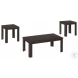 7863P Brown Oak 3 Piece Occasional Table Set