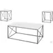 White and Silver 3 Piece Occasional Table Set