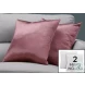 9339 Pink Satin 18" Pillow Set Of 2