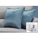 9343 Pale Blue Satin 18" Pillow Set Of 2