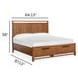 Everpine Honey Wheat Queen Storage Panel Bed
