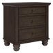 Cambridge Cracked Pepper Liv360 3 Drawer Nightstand with LED