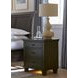 Cambridge Cracked Pepper Liv360 3 Drawer Nightstand with LED