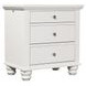 Cambridge White Liv360 3 Drawer Nightstand with LED
