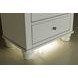 Cambridge White Liv360 3 Drawer Nightstand with LED