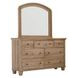 Cambridge Modern Khaki Arched Double Dresser Mirror