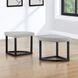 Magnolia Brown Round Nesting Coffee Table with 4 Stools