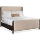 Retreat Black Sand Queen Upholstered Panel Bed