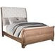 Coventry Hall Pecan King Upholstered Sleigh Bed