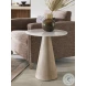 Modern Mood Light Brown And White Round Accent Table