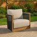 Veranda Beige Upholstered Outdoor Swivel Club Chair
