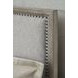Zest Gray and Brown Queen Upholstered Panel Bed with Nailhead Trim