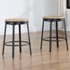 Magnolia Light Brown 24″ Backless Swivel Counter Height Stool Set of 2