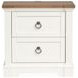 Crownfall Whisper White and Cerused Nutmeg Upholstered Storage Panel Bedroom Set