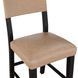 Aubrey Black and Beige Counter Height Chair Set of 2