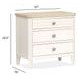 Echo Isles Sea Pearl and Driftwood 3 Drawer Nightstand with USB Charging