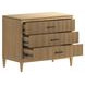 Loft Brown and Black 3 Drawer Reeded Bedside Chest