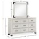 Harper Springs Silo White and Black 6 Drawer Dresser with Rectangular Mirror