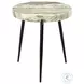 Brinley Brown Marble And Black Accent Table