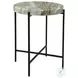 Cirque Brown Marble And Black Accent Table