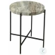 Cirque Brown Marble And Black Accent Table
