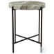 Cirque Brown Marble And Black Accent Table