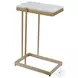 Sulu White Marble And Gold C Table