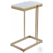 Sulu White Marble And Gold C Table