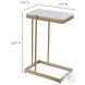 Sulu White Marble And Gold C Table