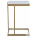 Sulu White Marble And Gold C Table