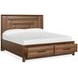 Callisto Bourbon Brown California King Storage Panel Bed