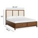 Ridgefield Russet and Cream King Upholstered Storage Panel Bed