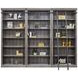 Avondale Rustic Gray 3 Tall Bookcase Wall with Ladder