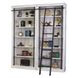 Avondale White 2 Tall Bookcase Wall with Ladder