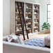 Avondale White 3 Tall Bookcase Wall with Ladder