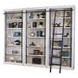 Avondale White 3 Tall Bookcase Wall with Ladder